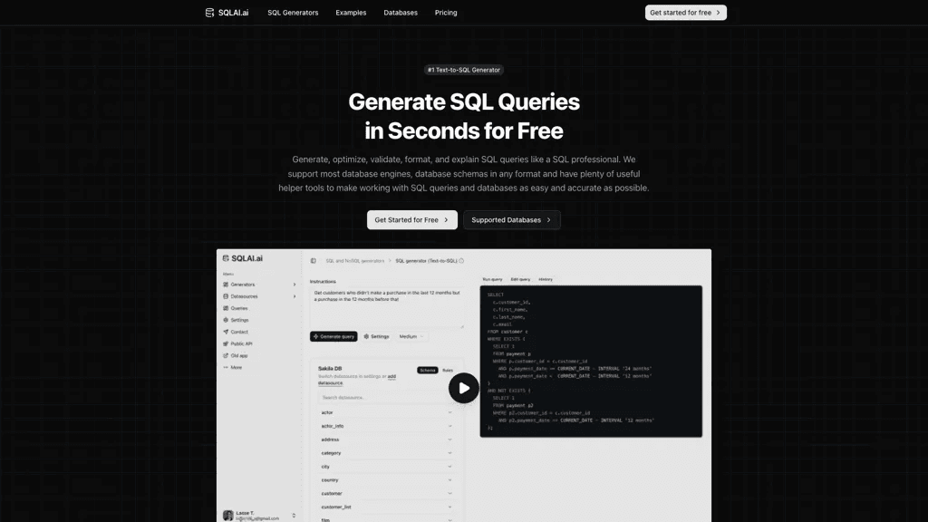 Sqlai.ai 工具截图