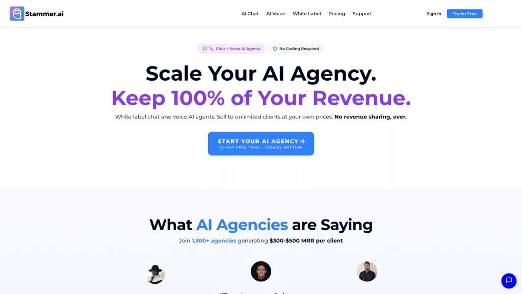Stammer.ai 官网截图