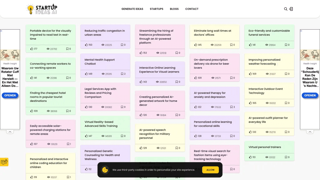 Startup Ideas AI 工具截图