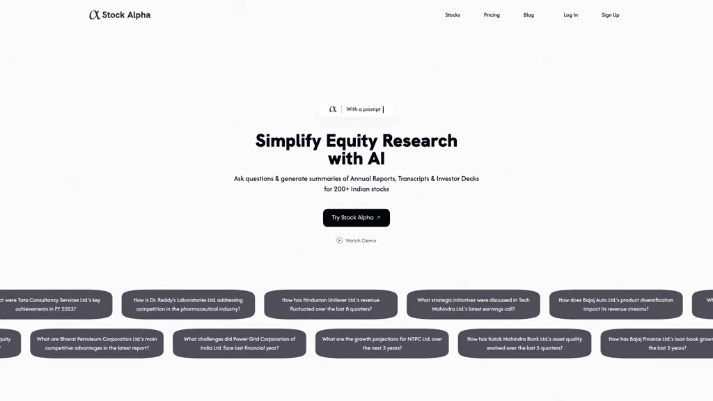 Stock Alpha 官网截图