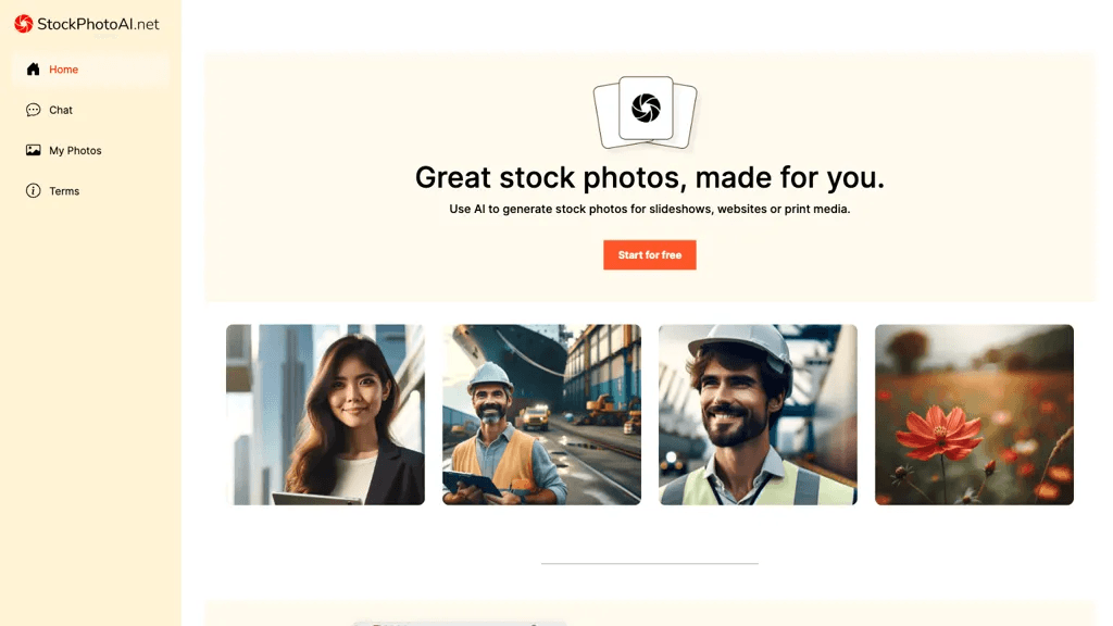 Stock Photo AI 工具截图