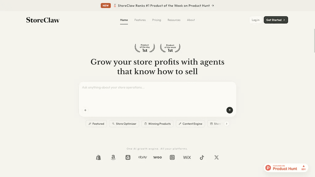 Storeclaw AI 工具截图
