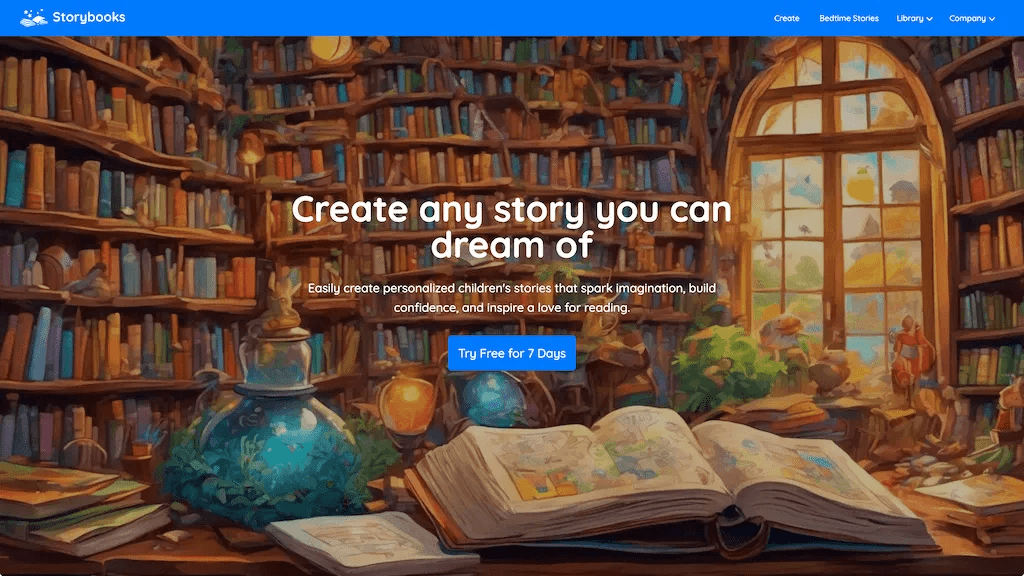 StoryBooks 官网截图