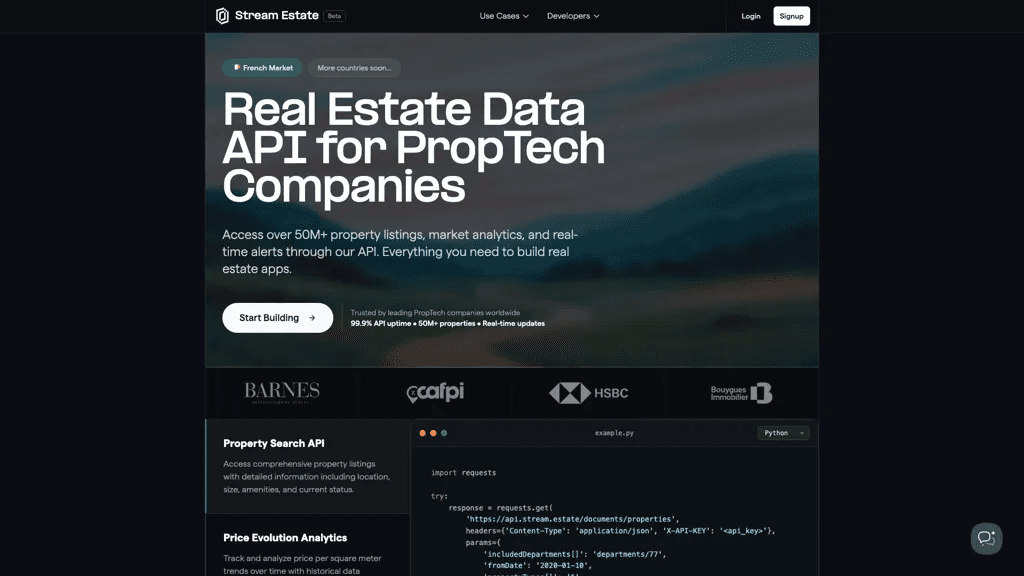 Stream.Estate 官网截图