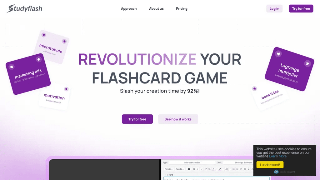 StudyFlash AI 官网截图