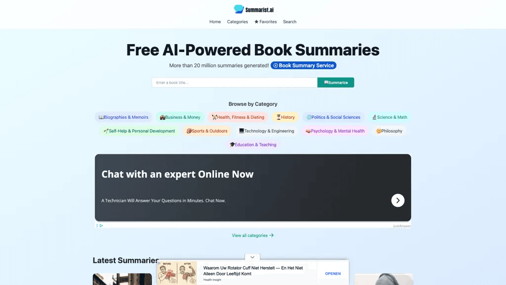 Summarist 工具截图