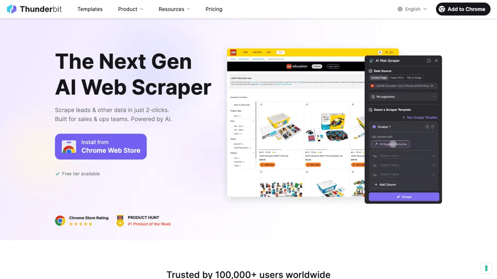 Summarize by Thunderbit 工具截图