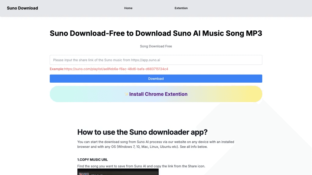 Suno download 工具截图