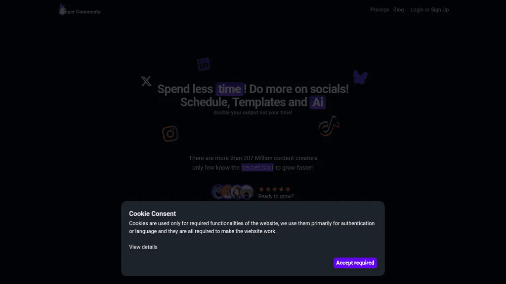 Super Comments AI 工具截图