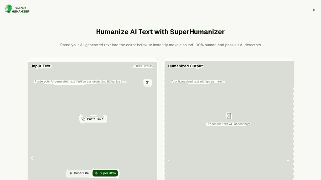 Super Humanizer AI 工具截图