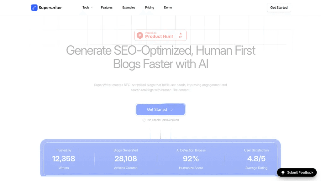 SuperWriter AI 工具截图
