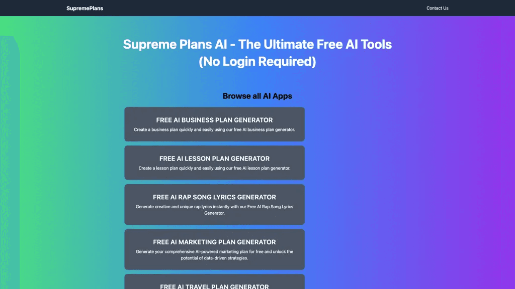 SupremePlans 工具截图
