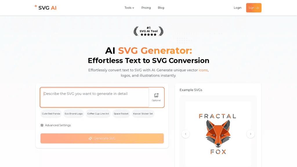 SVG AI 工具截图
