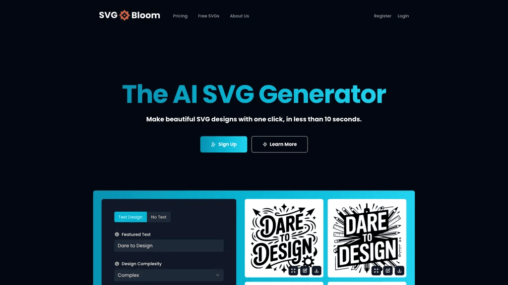 SVG Bloom 官网截图