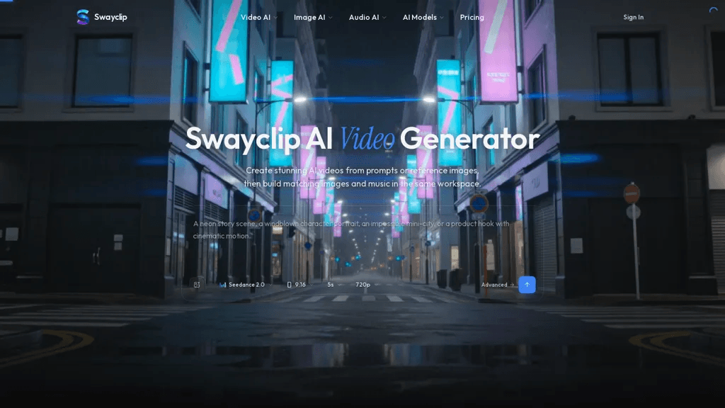 Swayclip AI 工具截图
