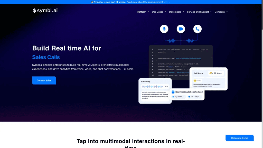 Symbl.ai 工具截图