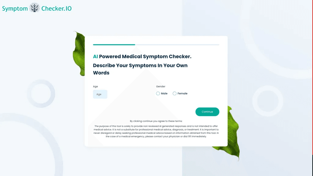 SymptomChecker.io 工具截图