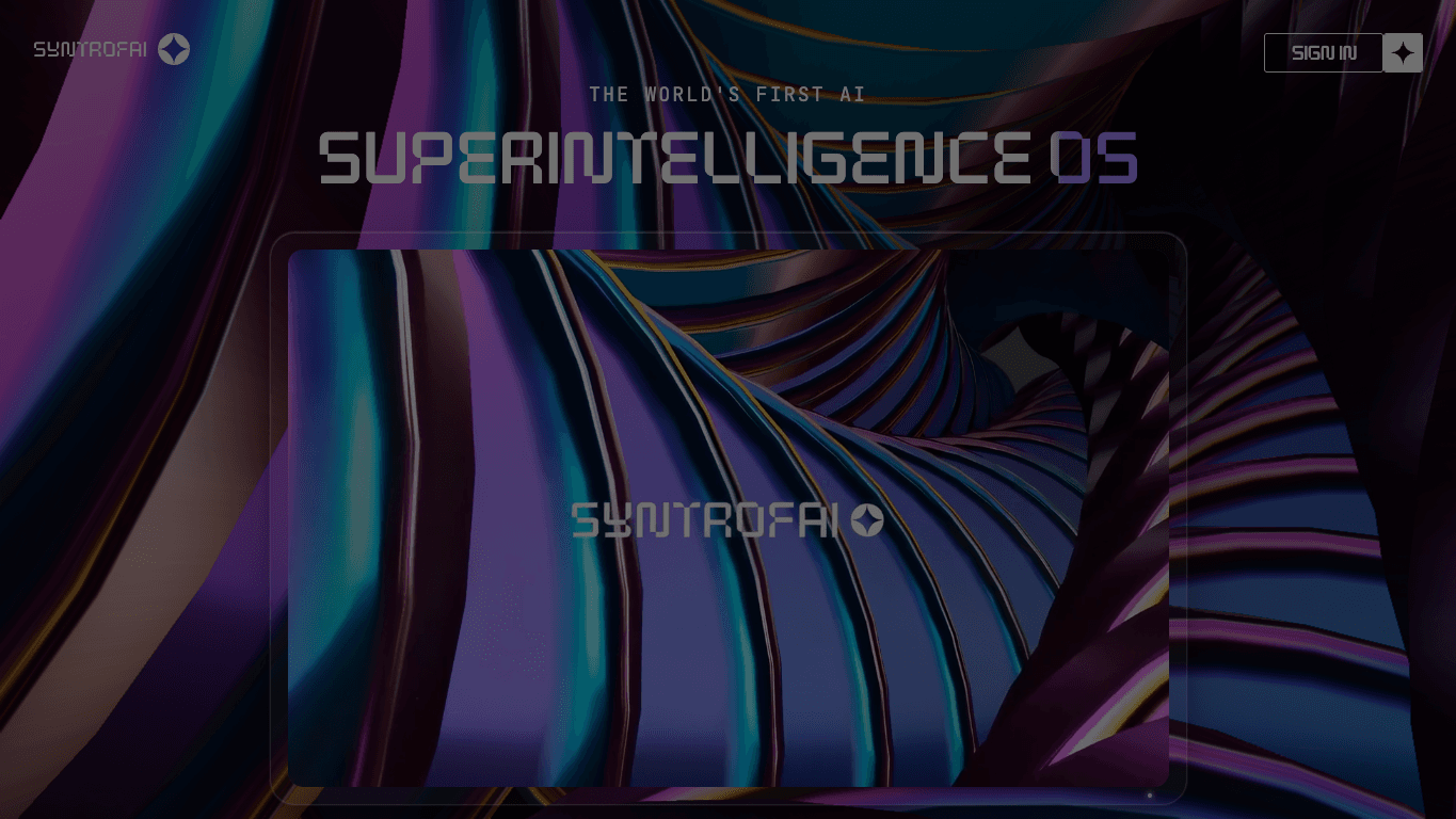 SyntrofAI 官网截图