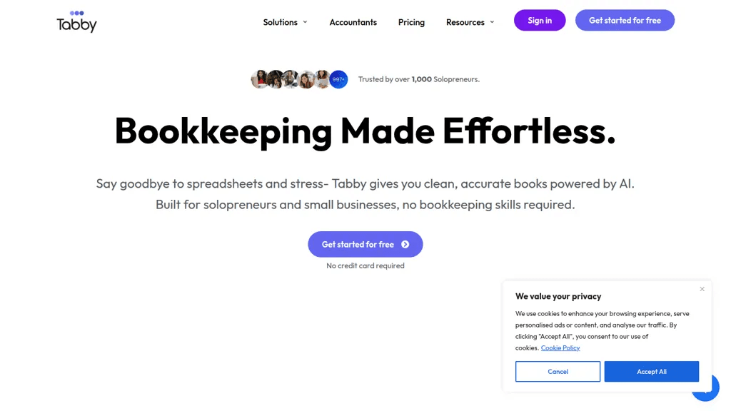 Tabby: AI Bookkeeper 工具截图