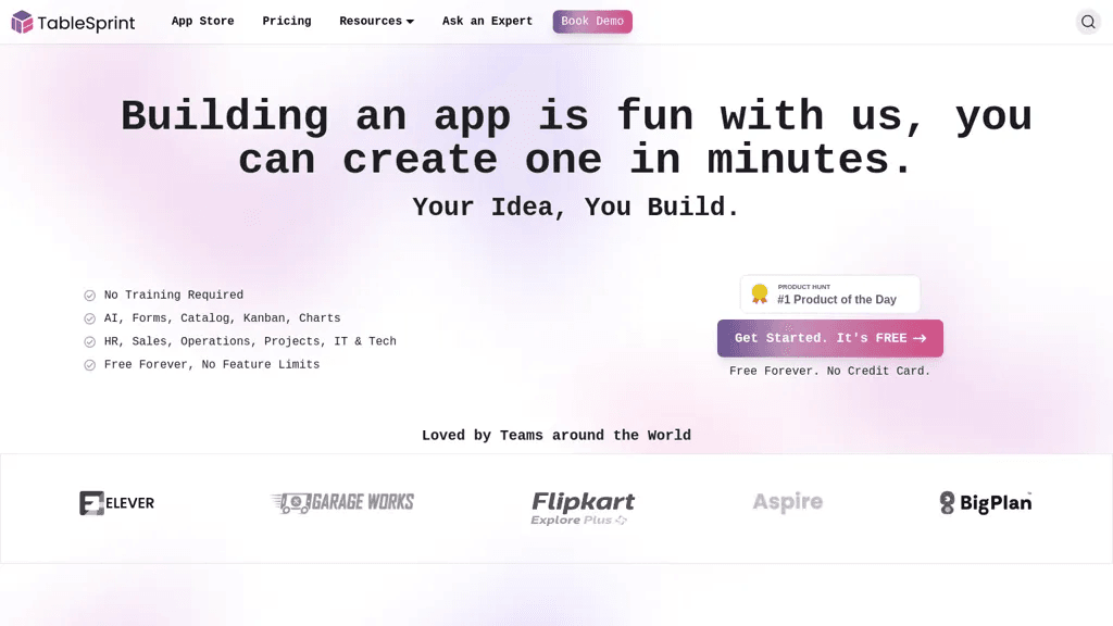 TableSprint 官网截图