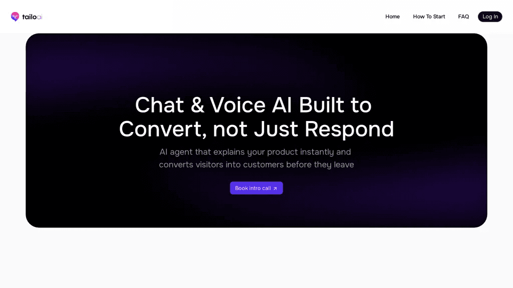Tailo AI 官网截图