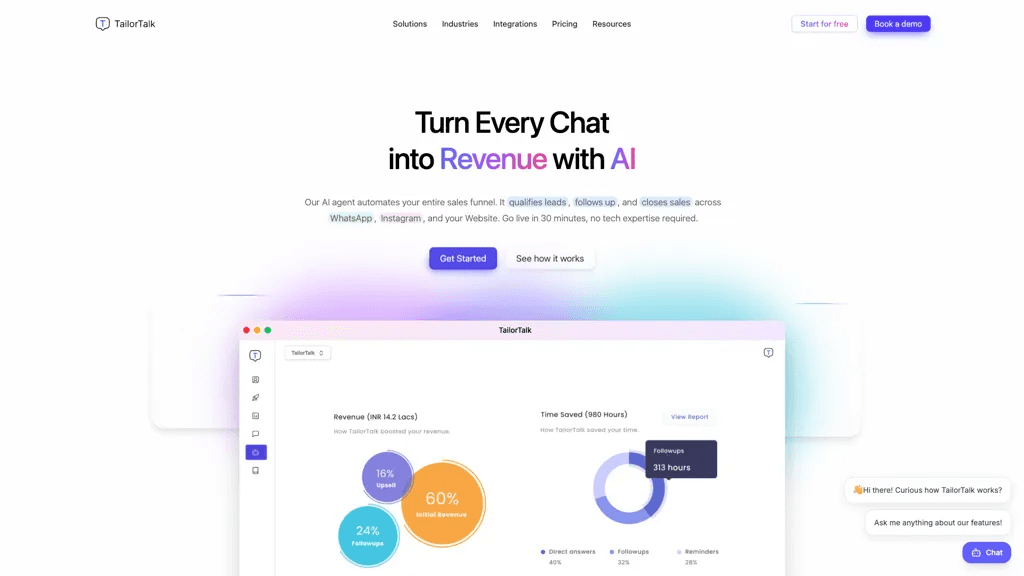 TailorTalk 官网截图