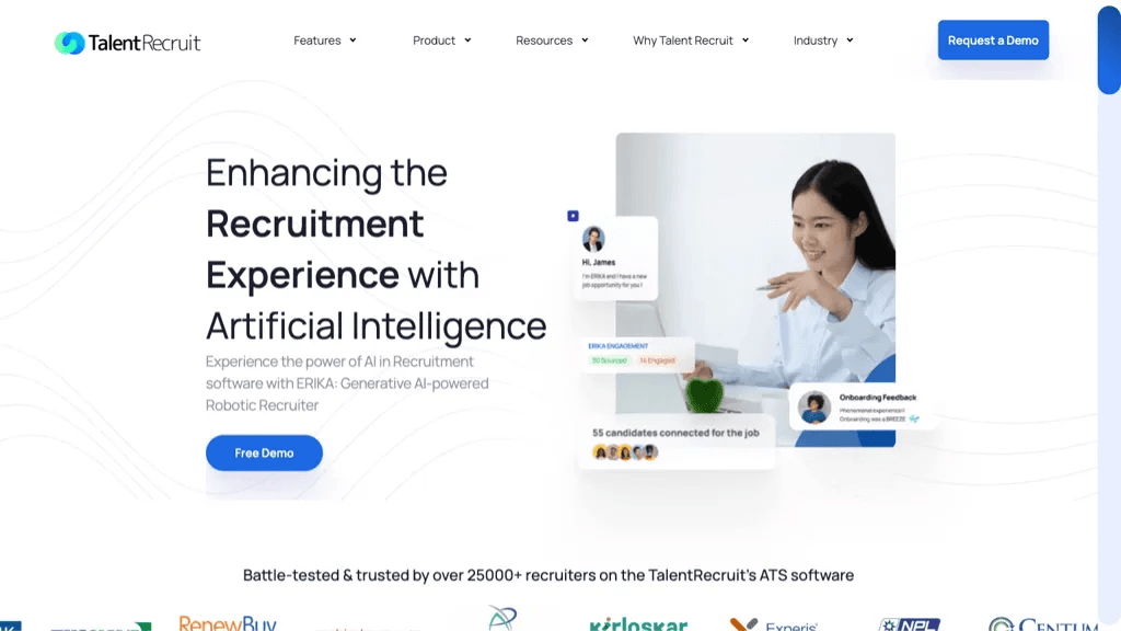 TalentRecruit 官网截图