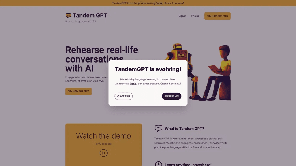 Tandem GPT 工具截图