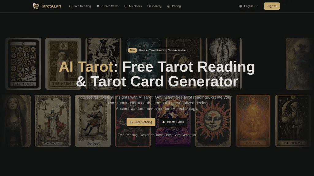 TarotAI.art 工具截图