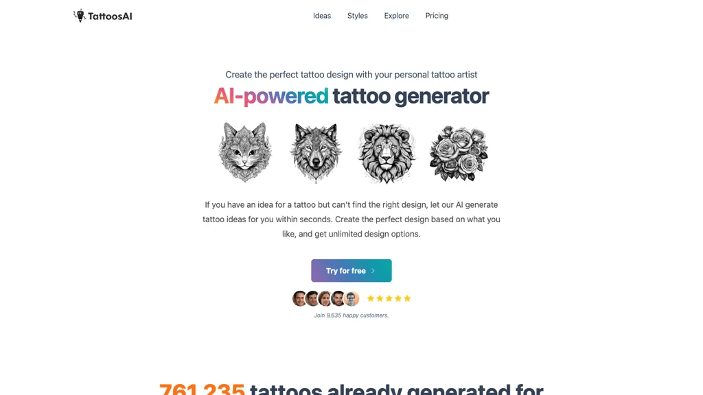 Tattoos AI 工具截图