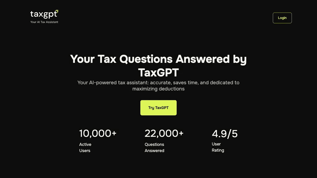 TaxGPT 官网截图