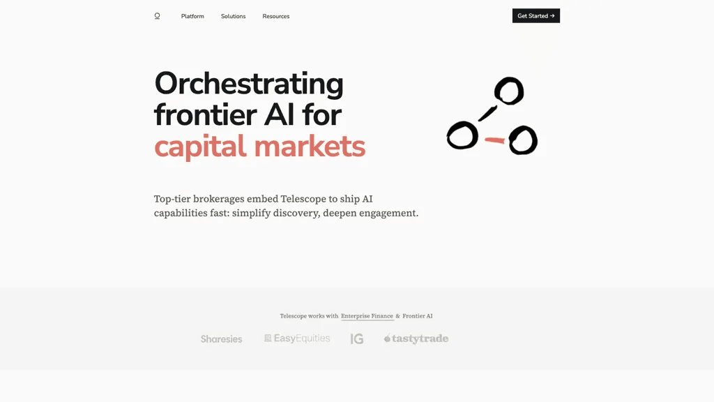 Telescope AI 官网截图