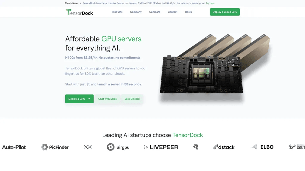 TensorDock 工具截图