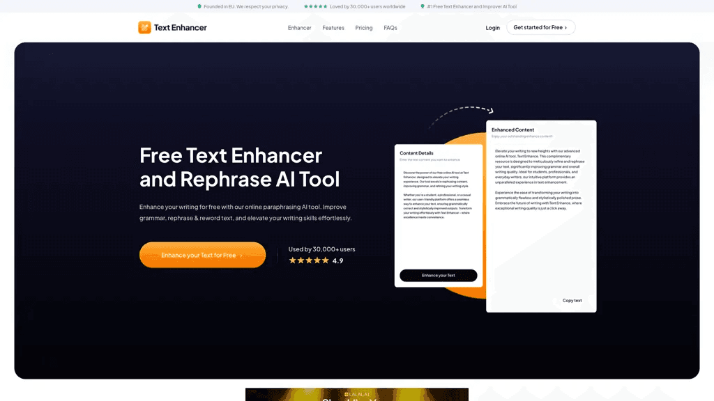Text Enhancer AI 官网截图