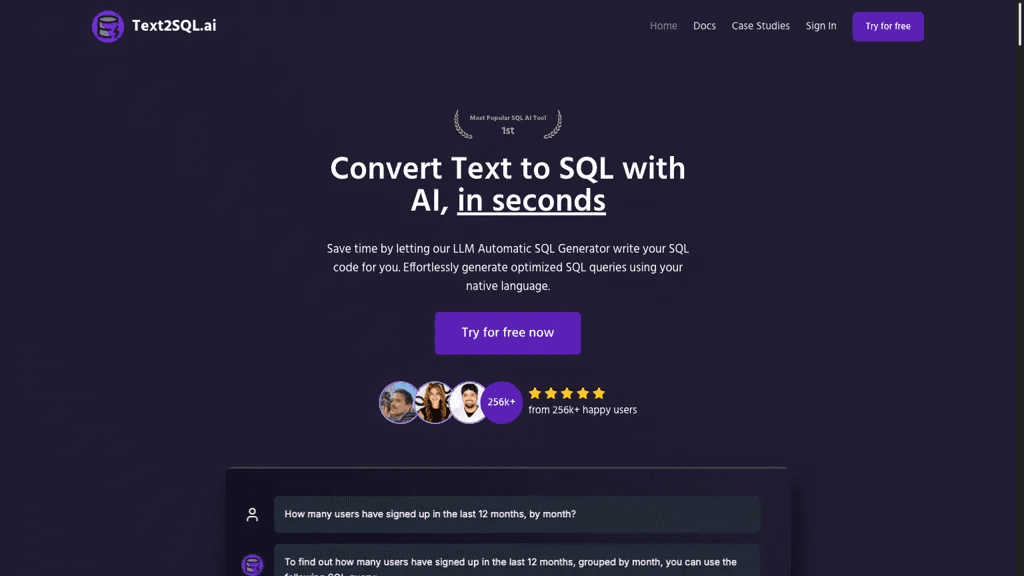 Text2SQL.AI 工具截图