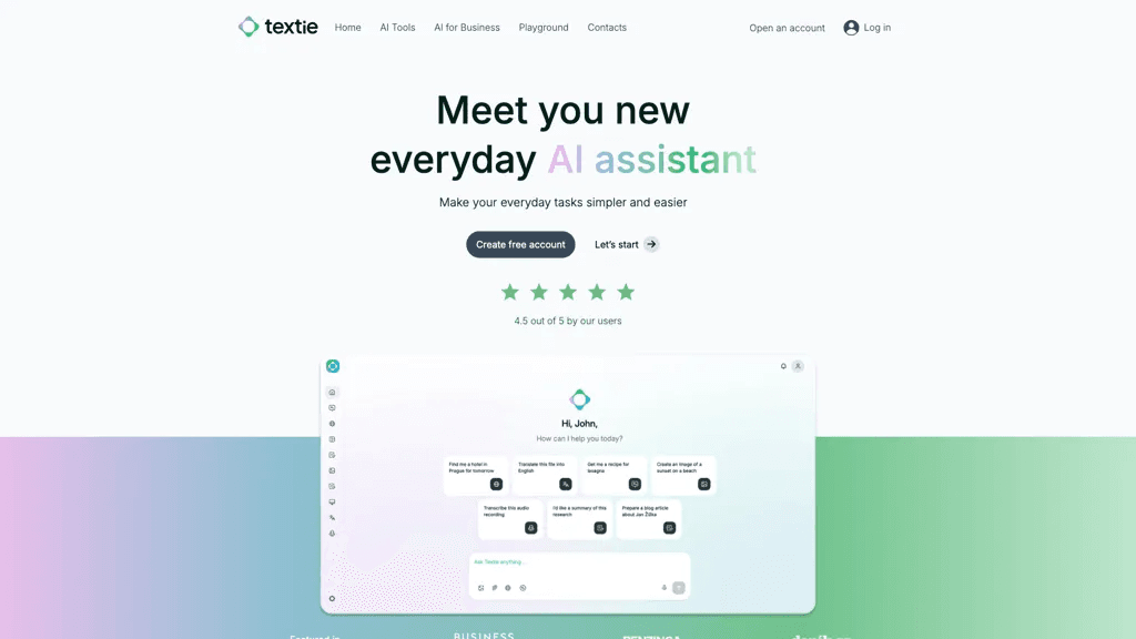 Textie AI 官网截图