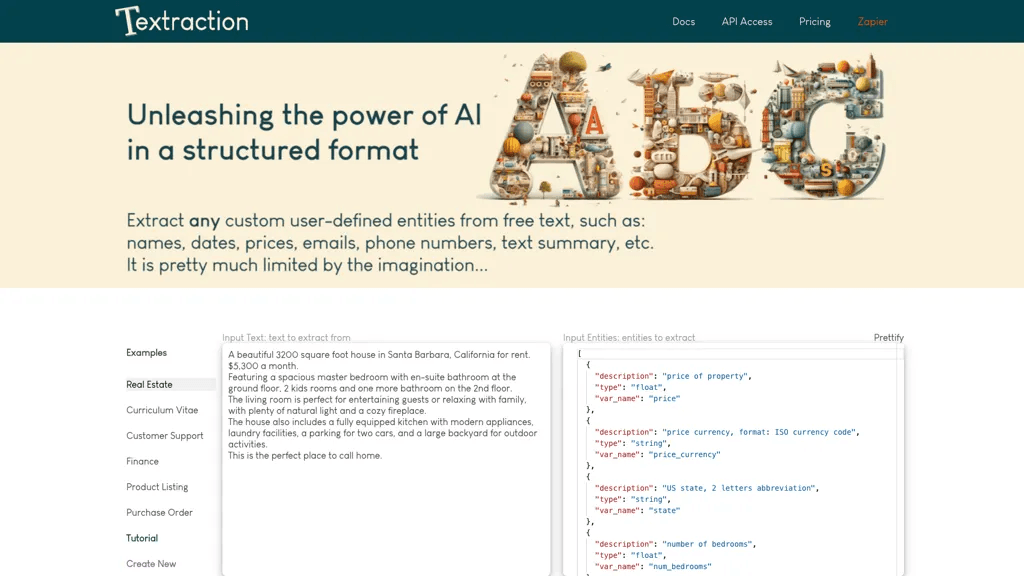 Textraction.ai 工具截图