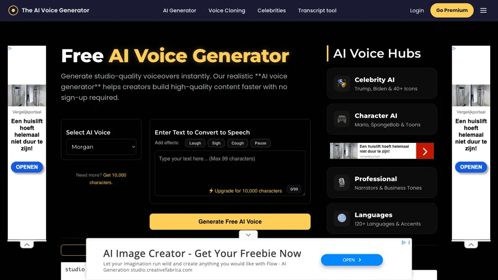 The AI Voice Generator 工具截图