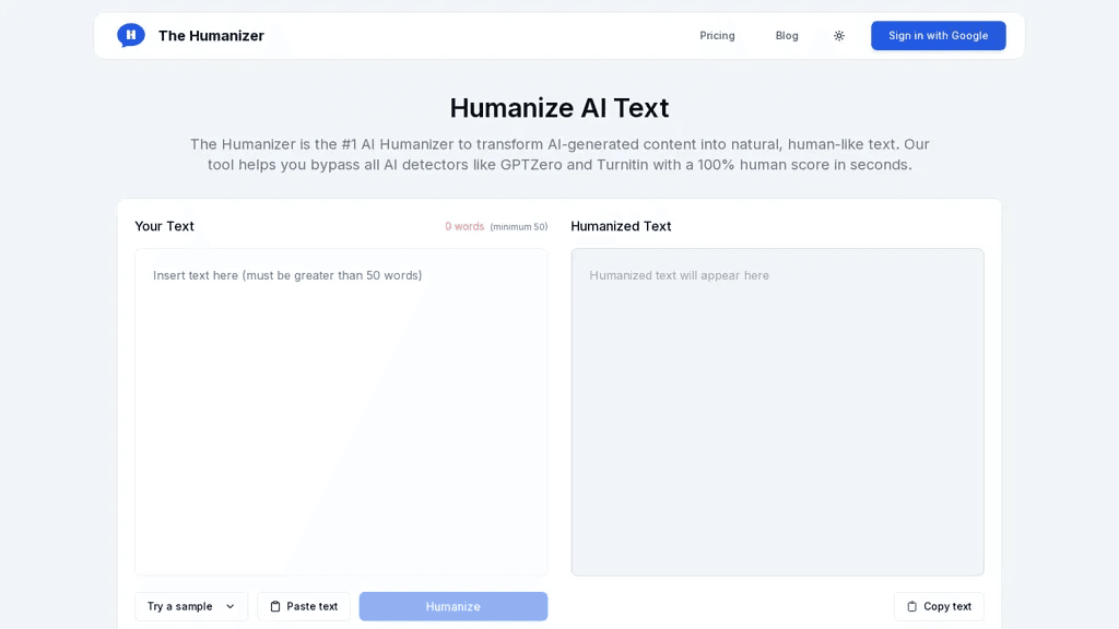 The Humanizer 工具截图