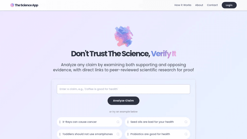 The Science App 官网截图