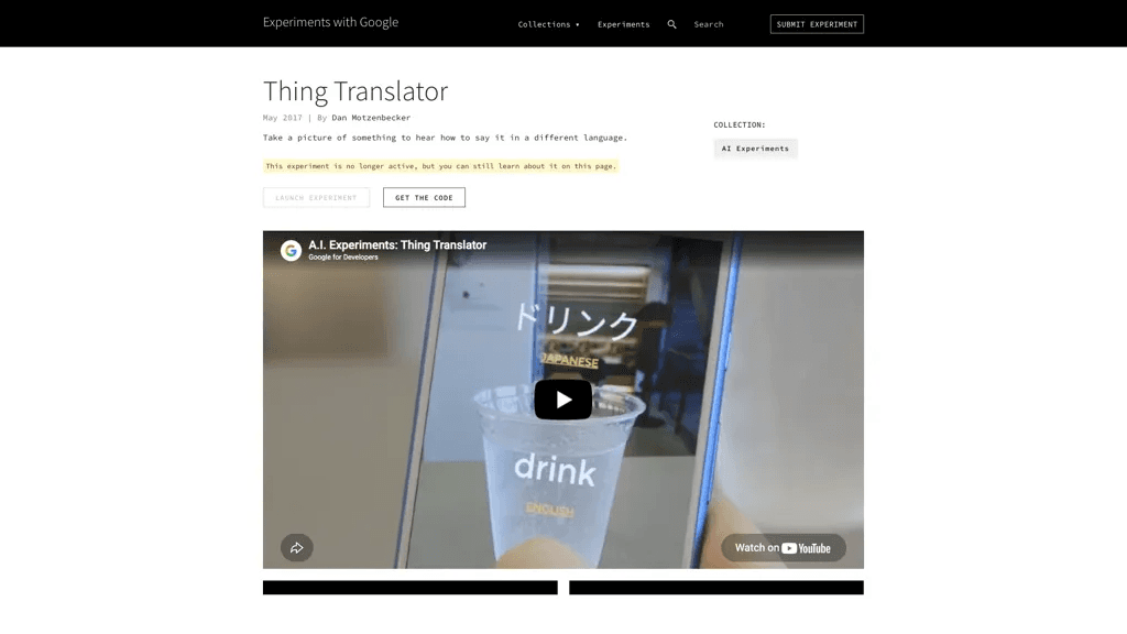 Thing Translator 官网截图
