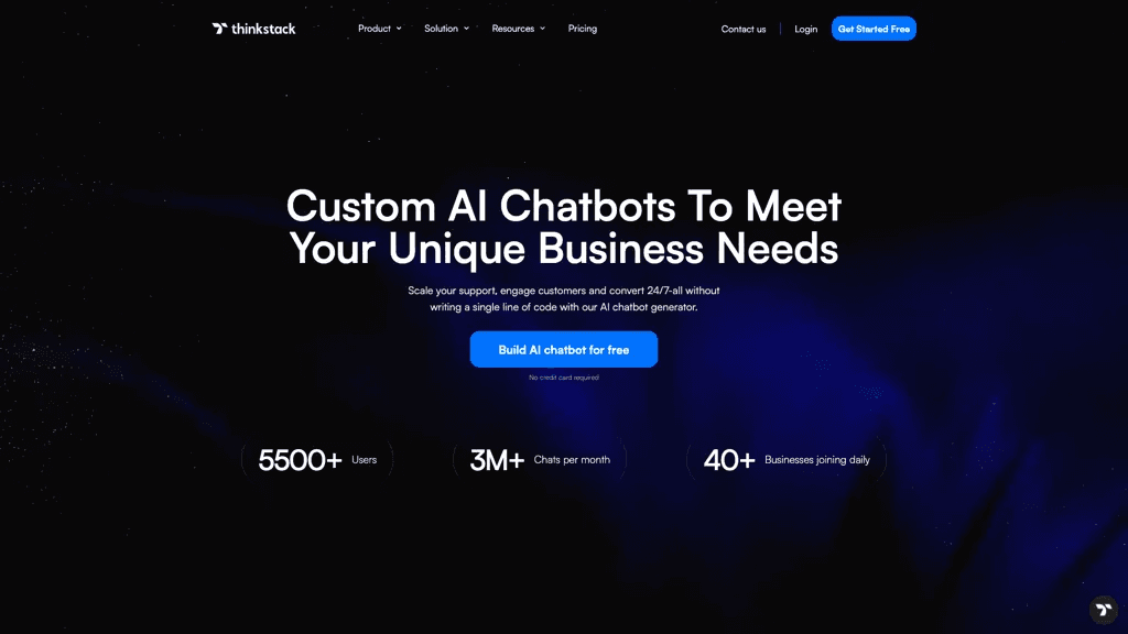 thinkstack.AI 官网截图
