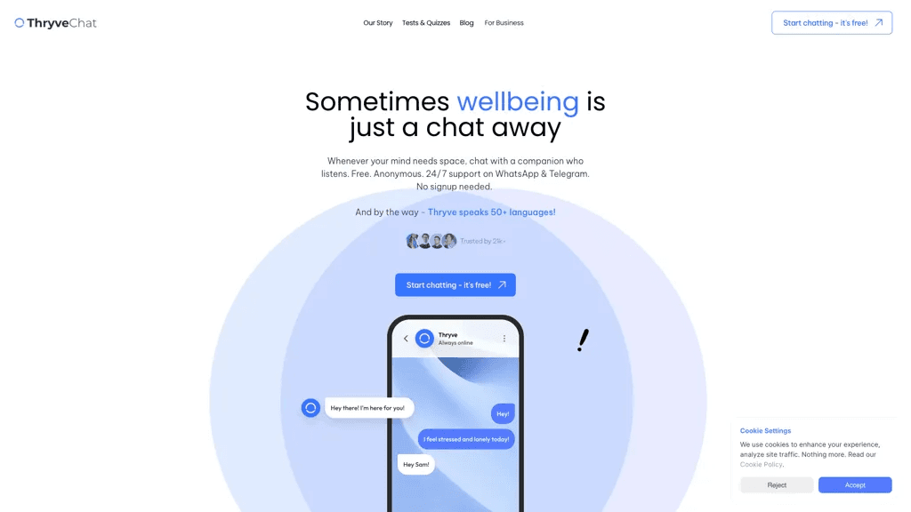 Thryve chat 工具截图