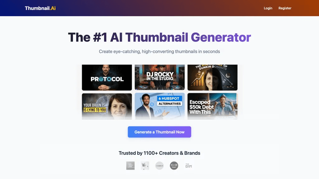 Thumbnails.ai 工具截图