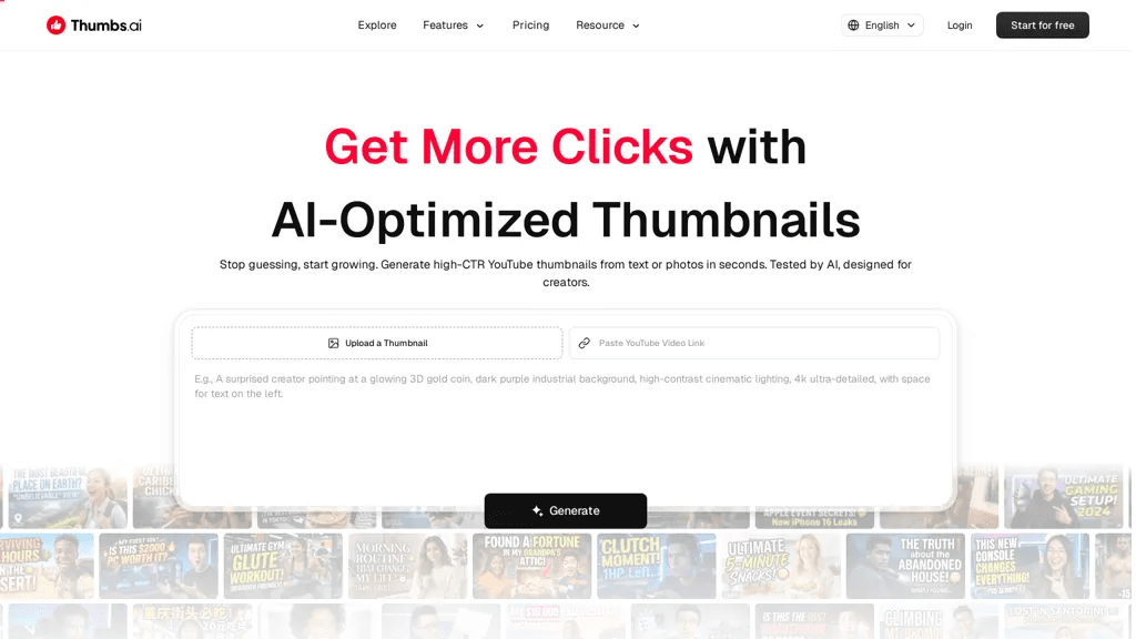 Thumbs.ai 工具截图