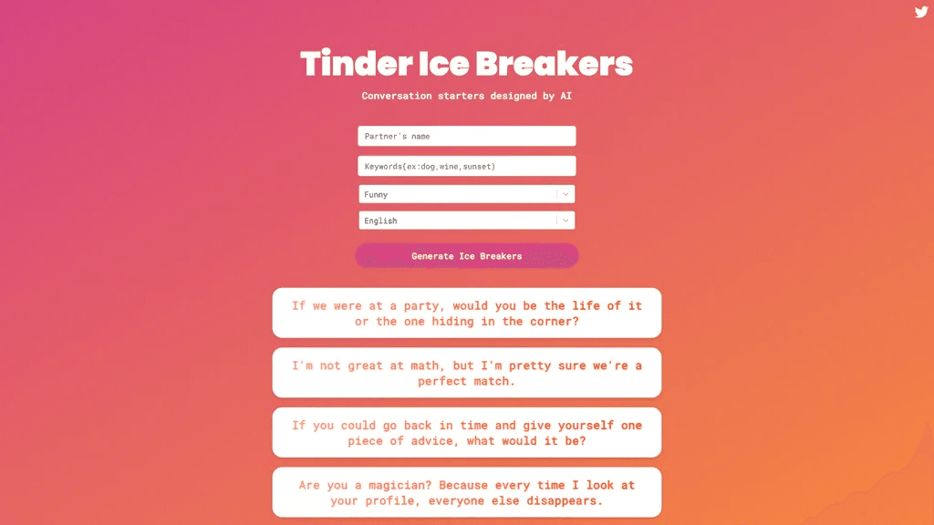 Tinder Ice Breakers 工具截图