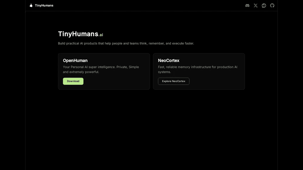 TinyHumans 工具截图