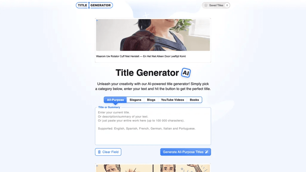 Title Generator 官网截图