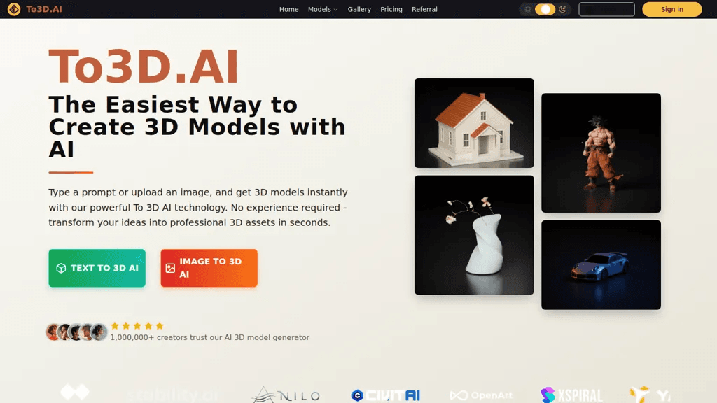 To3D.AI 工具截图