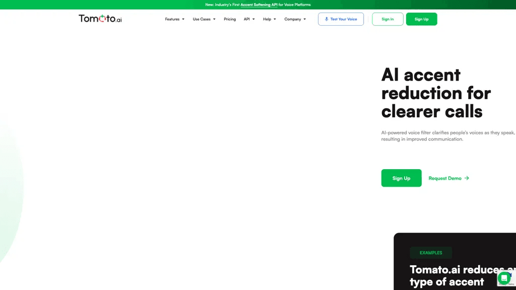 Tomato.ai 官网截图
